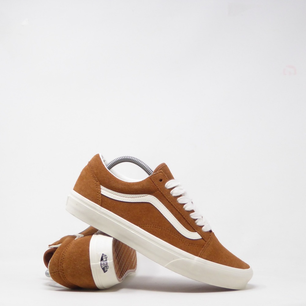 NEW Vans Mens Old Skool Sneakers Glazed Ginger Brown Suede Low Top Size 9.5